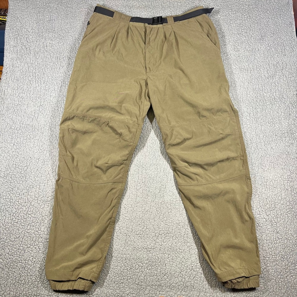 The North Face Mens XL Cordura Supplex Nylon Belted Hiking Pants Khaki Brown